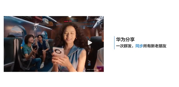 纯血鸿蒙系统内置华为分享功能:支持多人群发
